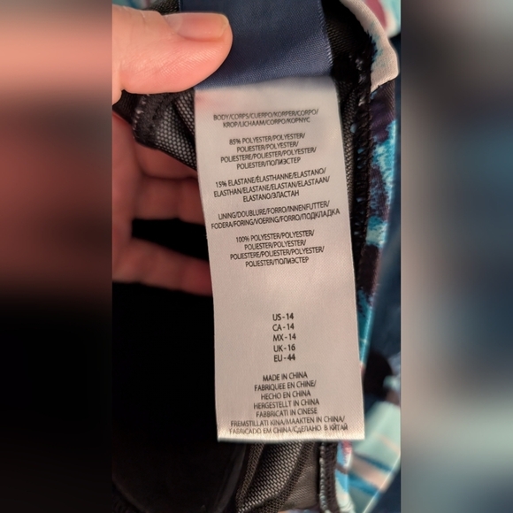 Noon Swim Women's Swimdress Tropical Print Size 14 (NWOT) - Picture 9 of 11